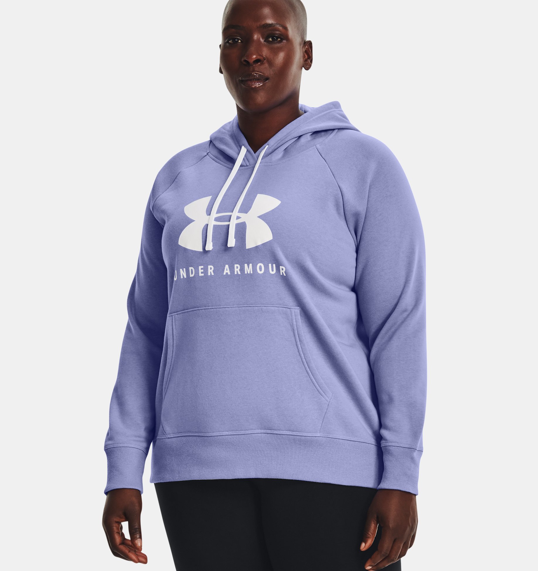 Under Armour Womens Rival Fleece Logo Hoodie Warm-up Top 